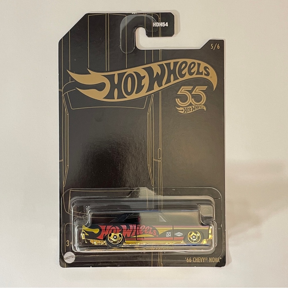 Hot Wheels ‘66 Chevy Nova 55th anniversary pearl and chrome